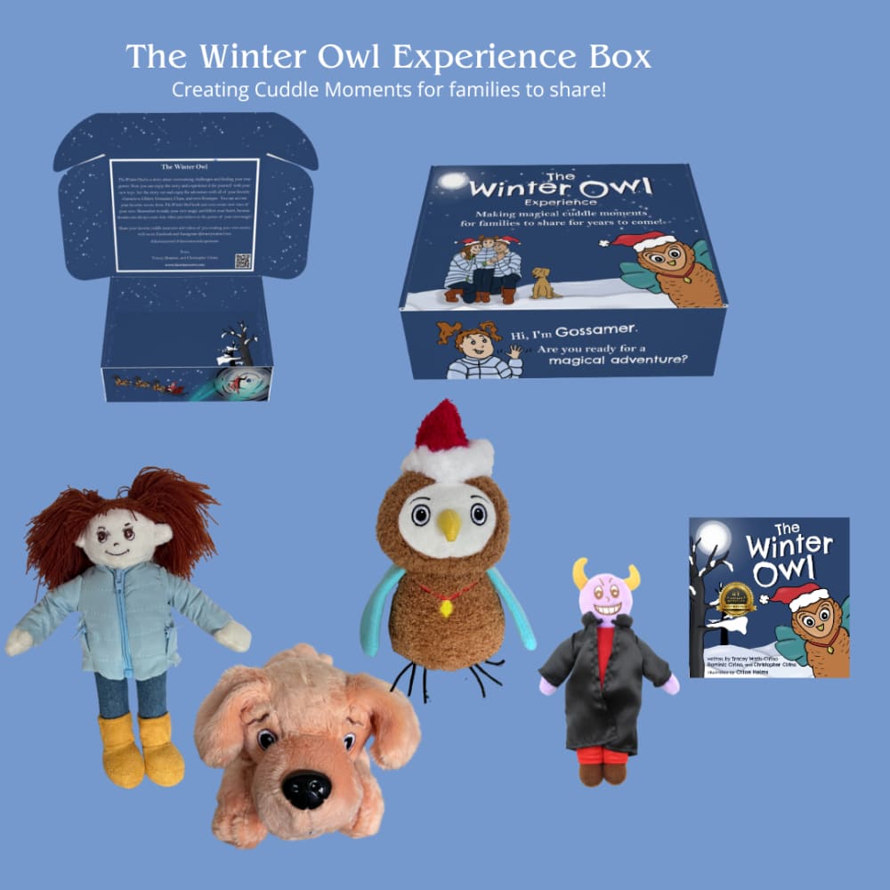 The Winter Owl Experience Box - book plush toy