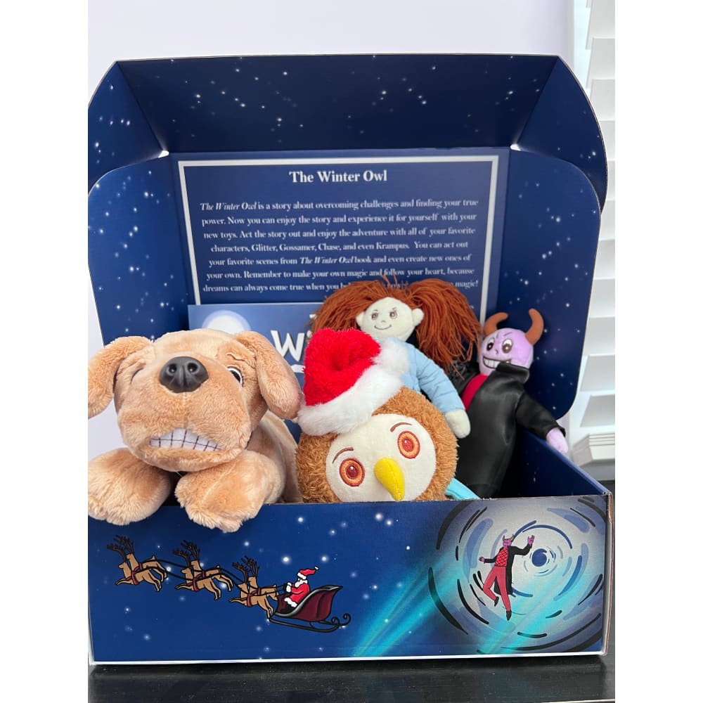 The Winter Owl Experience Box - book plush toy