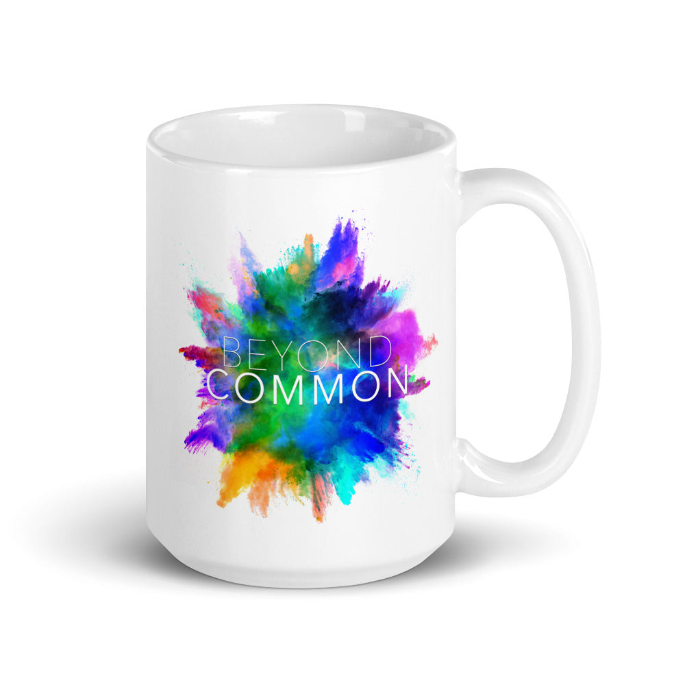 Beyond Common White Glossy Mug