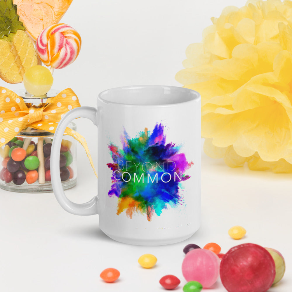 Beyond Common White Glossy Mug